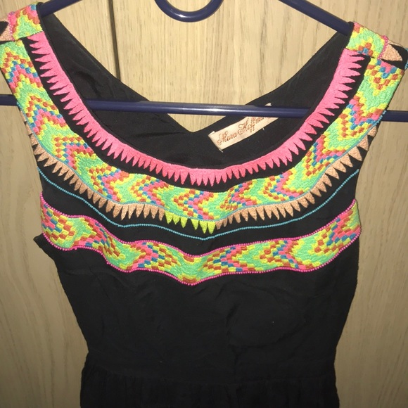 Mara Hoffman black multicolor mini dress - Picture 2 of 5